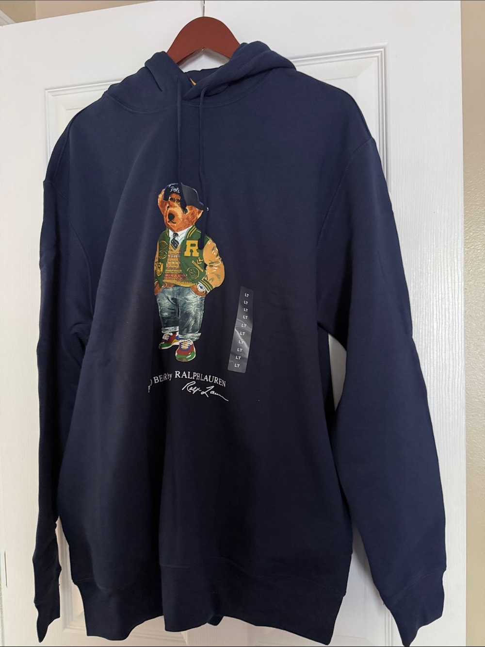 Ralph Lauren Navy Polo Bear Graphic Hoodie